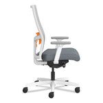 Ignition 2.0 4-Way Stretch Mid-Back Task Chair, Orange Adjustable Lumbar Support, Basalt Seat, Fog Back, White Base