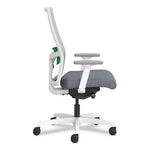 Ignition 2.0 4-Way Stretch Mid-Back Mesh Task Chair, Green Adjustable Lumbar Support, Basalt Seat, Fog Back, White Base