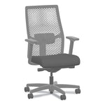 Ignition 2.0 Reactiv Mid-Back Task Chair, 17.25" to 21.75" Seat Height, Black Fabric Seat, Black Back