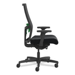 Ignition 2.0 4-Way Stretch Mid-Back Task Chair, Green Adjustable Lumbar Support, Black Seat, Black Back, Black Base