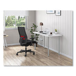 Ignition 2.0 4-Way Stretch Mid-Back Mesh Task Chair, Red Adjustable Lumbar Support, Black