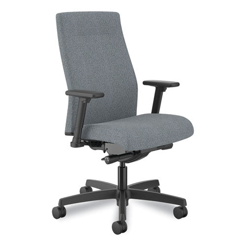 Ignition 2.0 Upholstered Mid-Back Task Chair, 17" to 21.25" Seat Height, Basalt Fabric Seat/Back