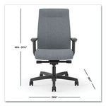 Ignition 2.0 Upholstered Mid-Back Task Chair, 17" to 21.25" Seat Height, Basalt Fabric Seat/Back