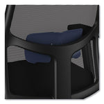 Ignition 2.0 4-Way Stretch Mid-Back Mesh Task Chair, Navy Blue Adjustable Lumbar Support, Black