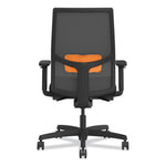 Ignition 2.0 4-Way Stretch Mid-Back Mesh Task Chair, Orange Adjustable Lumbar Support, Black