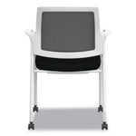 Ignition Series Mesh Back Mobile Stacking Chair, Fabric Seat, 25 x 21.75 x 33.5, Black/White