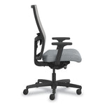 Ignition 2.0 4-Way Stretch Mid-Back Mesh Task Chair, White Adjustable Lumbar Support, Cloud Seat, Fog Back, White Base