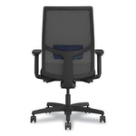 Ignition 2.0 4-Way Stretch Mid-Back Mesh Task Chair, Navy Blue Adjustable Lumbar Support, Black