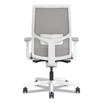 Ignition 2.0 4-Way Stretch Mid-Back Mesh Task Chair, White Lumbar Support, Carolina Seat, Fog Back, White Base