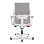 Ignition 2.0 4-Way Stretch Mid-Back Mesh Task Chair, White Lumbar Support, Passion Fruit Seat, Fog Back, White Base