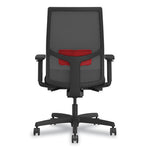 Ignition 2.0 4-Way Stretch Mid-Back Mesh Task Chair, Red Adjustable Lumbar Support, Black