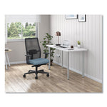 Ignition 2.0 Reactiv Mid-Back Task Chair, 17.25" to 21.75" Seat Height, Blue Fabric Seat, Black Back