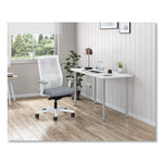 Ignition 2.0 Reactiv Mid-Back Task Chair, 17.25" to 21.75" Seat Height, Basalt Fabric Seat, White Back