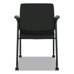 Ignition Series Guest Chair with Arms, Polyester Fabric Seat, 25" x 21.75" x 33.5", Black