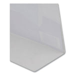 Clear Plastic Slanted L-Shaped Countertop Sign Holder, Side-Load, Horizontal/Vertical Orientation, 8.5 x 11 Insert