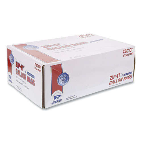 Zipper Bags, 1.73 mil, 10.5" x 10.98", Clear, 250/Carton