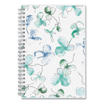 Lindley Weekly/Monthly Planner, Lindley Floral Artwork, 8 x 5, White/Blue/Green Cover, 12-Month (Jan to Dec): 2024