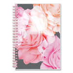 Joselyn Weekly/Monthly Planner, Joselyn Floral Artwork, 8 x 5, Pink/Peach/Black Cover, 12-Month (Jan to Dec): 2024