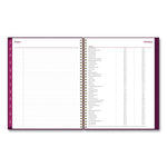 Gili Weekly/Monthly Planner, Gili Jewel Tone Artwork, 11 x 8.5, Plum Cover, 12-Month (Jan to Dec): 2024