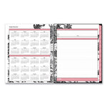 Analeis Create-Your-Own Cover Weekly/Monthly Planner, Floral, 11 x 8.5, White/Black/Coral, 12-Month (July to June): 2023-2024