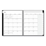 Teacher's Weekly/Monthly Lesson Planner, One Week per Two-Page Spread (Nine Classes), 11 x 8.5, Black Cover, 2023 to 2024