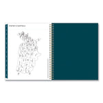Grenada Create-Your-Own Cover Weekly/Monthly Planner, Jungle Leaf Artwork, 11 x 8.5, Green/Blue Cover, 12-Month(Jan-Dec):2024