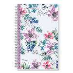 Laila Create-Your-Own Cover Weekly/Monthly Planner, Wildflower Artwork, 8 x 5, Purple/Blue/Pink, 12-Month (Jan-Dec): 2024