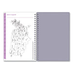 Laila Create-Your-Own Cover Weekly/Monthly Planner, Wildflower Artwork, 8 x 5, Purple/Blue/Pink, 12-Month (Jan-Dec): 2024