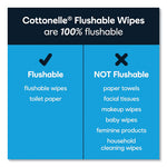 Fresh Care Flushable Cleansing Cloths, 1-Ply, 5 x 7.25, White, 168/Pack, 8 Packs/Carton