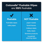 Fresh Care Flushable Cleansing Cloths, 1-Ply, 5 x 7.25, White, 168/Pack