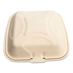 Bagasse PFAS-Free Food Containers, 1-Compartment, 9 x 1.93 x 9, Tan, Bamboo/Sugarcane, 100/Sleeve, 2 Sleeves/Carton