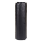 High-Density Commercial Can Liners, 60 gal, 22 mic, 43" x 48", Black, 25 Bags/Roll, 6 Interleaved Rolls/Carton