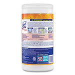 Disinfecting Wipes, 1-Ply, 7 x 7.25, Mango and Hibiscus, White, 80 Wipes/Canister, 6 Canisters/Carton