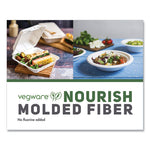 Nourish Molded Fiber Takeout Containers, 3-Compartment, 7.9 x 7.9 x 2.9, White, Sugarcane, 200/Carton