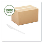 White CPLA Cutlery, Knife, 1,000/Carton