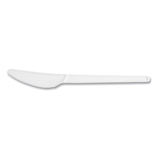 White CPLA Cutlery, Knife, 1,000/Carton