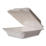 Nourish Molded Fiber Takeout Containers, 7.9 x 7.9 x 2.9, White, Sugarcane, 200/Carton