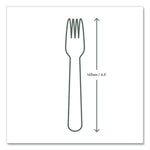 White CPLA Cutlery, Fork, 1,000/Carton