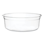 Round Deli Pots, 8 oz, 4.6" Diameter x 1.5"h, Clear, Plastic, 500/Carton