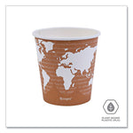 World Art Renewable and Compostable Hot Cups, 10 oz, 50/Pack, 20 Packs/Carton