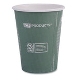 World Art Renewable and Compostable Hot Cups, 12 oz, Gray, 50/Pack