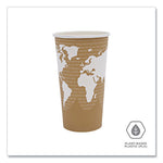 World Art Renewable and Compostable Hot Cups, 20 oz, 50/Pack, 20 Packs/Carton