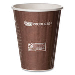 World Art Renewable and Compostable Insulated Hot Cups, PLA, 8 oz, 40/Pack, 20 Packs/Carton