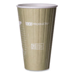 World Art Renewable and Compostable Insulated Hot Cups, PLA, 16 oz, 40/Packs, 15 Packs/Carton