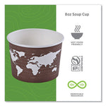 World Art Renewable and Compostable Food Container, 8 oz, 3.04 Diameter x 2.3 h, Brown, Paper, 50/Pack, 20 Packs/Carton