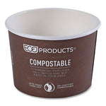 World Art Renewable and Compostable Food Container, 8 oz, 3.04 Diameter x 2.3 h, Brown, Paper, 50/Pack, 20 Packs/Carton