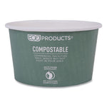 World Art Renewable and Compostable Food Container, 12 oz, 4.05 Diameter x 2.5 h, Green, Paper, 25/Pack, 20 Packs/Carton