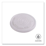 World Art PLA-Laminated Soup Container Lids, Fits 8 oz Sizes, Translucent, Plastic, 50/Pack, 20 Packs/Carton