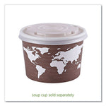 World Art PLA-Laminated Soup Container Lids, Fits 8 oz Sizes, Translucent, Plastic, 50/Pack, 20 Packs/Carton