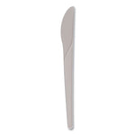 Plantware Compostable Cutlery, Knife, 6", Pearl White, 50/Pack, 20 Pack/Carton